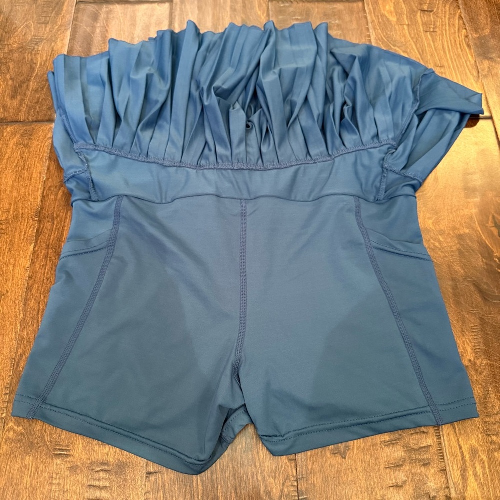 Gold Hinge Teal Pleated Tennis Skirt size Medium Athleisure Athletic Tennis Prep - Picture 5 of 8